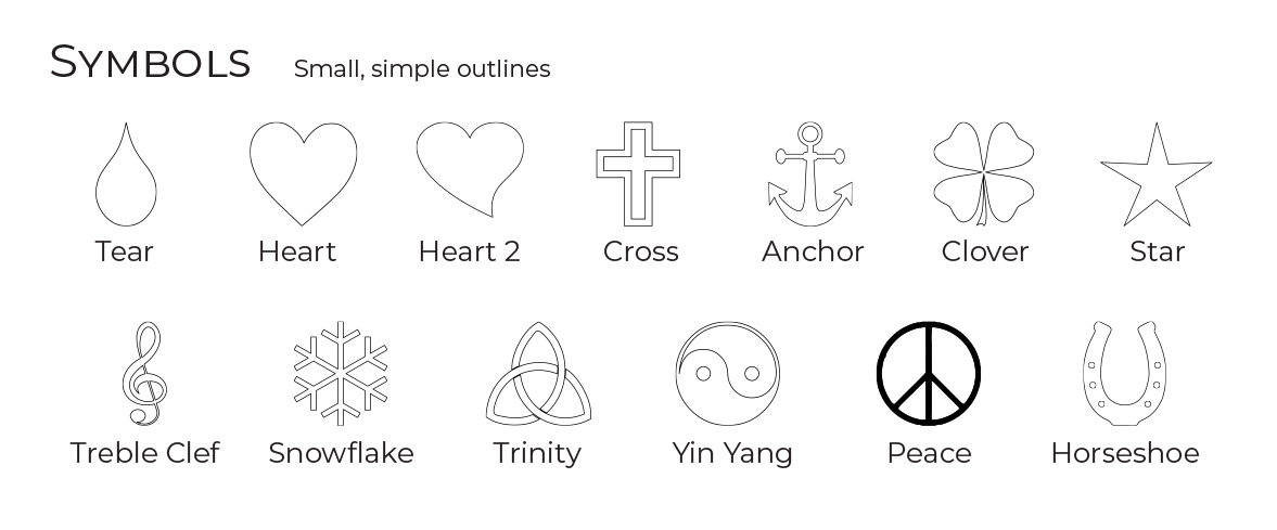 symbols for both urns or jewelry
